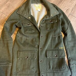 Billabong Men's Olive Houndstooth Jacket
